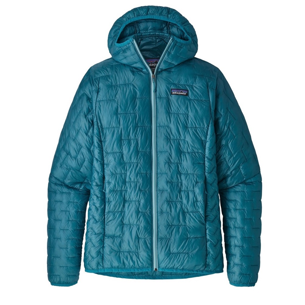 Patagonia Womens Micro Puff Hoody in Mako Blue